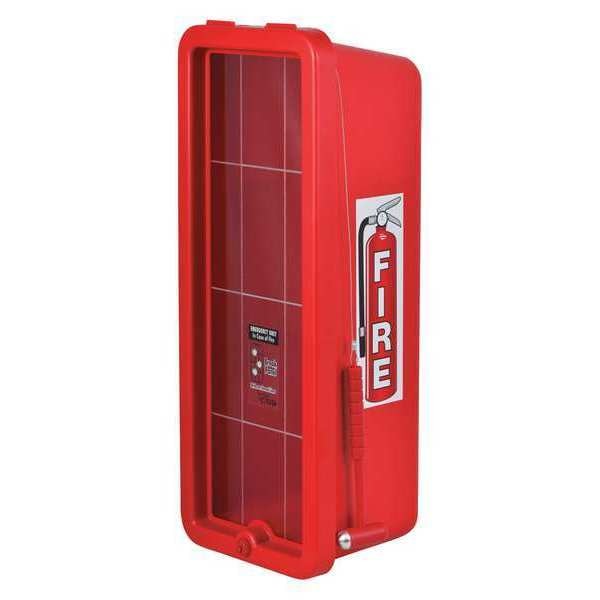 Fire Extinguisher Cabinet,  For 10 lb Tank Weight,  Surface Mount,  23.3 in Height,  Keyed Lock