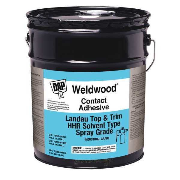 Contact Cement,  Weldwood Landau Top and Trim Series,  Natural,  5 gal,  Can