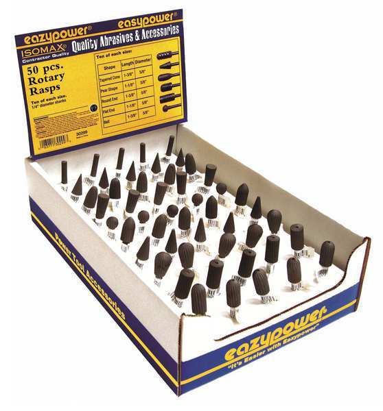 Assorted Rotary Rasp Kit, 50 Pieces