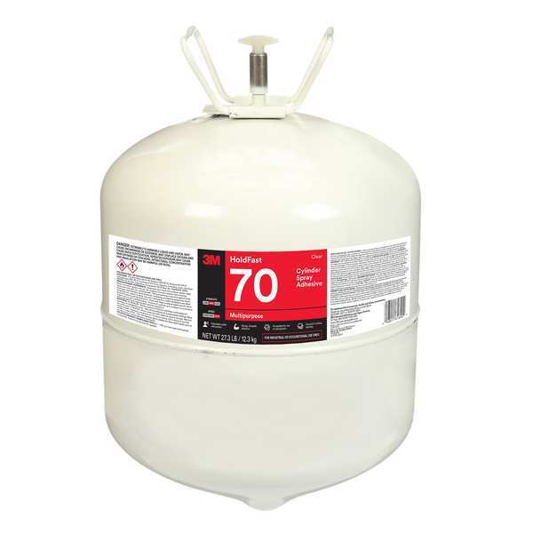 Spray Adhesive,  HoldFast 70 Series,  Clear,  436.8 oz,  Tank