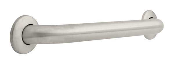 1-1/8" L,  Concealed Wall Mount,  Stainless Steel,  Grab Bar,  Stainless steel