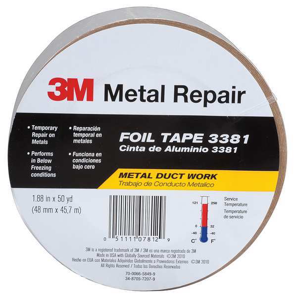 Foil Tape, 2-53/64 in. x 49 yd., Silver