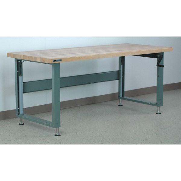 Hand Crank Workbenches,  72" W,  Adjustable Height,  1000 lb.