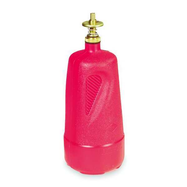 Dispensing Bottle,  32 oz Capacity,  Polyethylene,  Red,  4 in Outside Diameter,  FM Approved