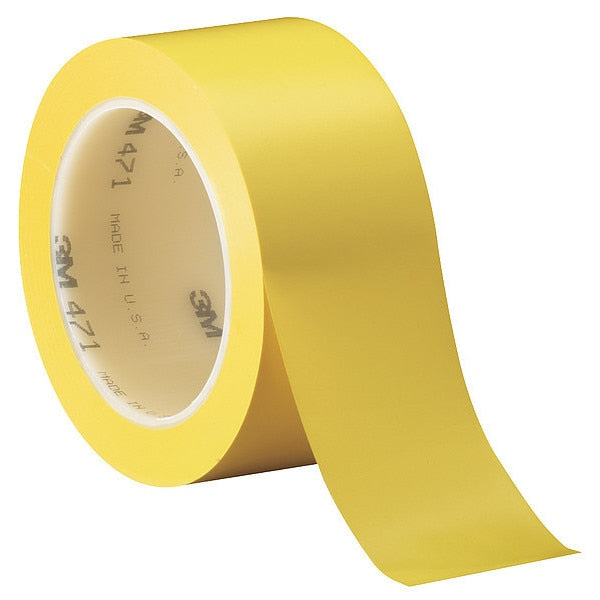Floor Marking Tape, 1InW, 108 ft.L, Yellow