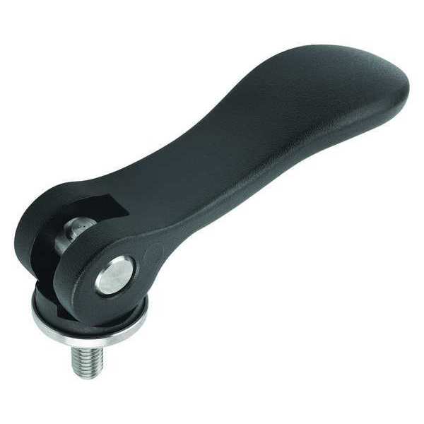 Cam Lever Size: 2 3/8-16X50,  A=96,  B=33, 3,  Aluminum Black Powder-Coated,  Comp: Steel