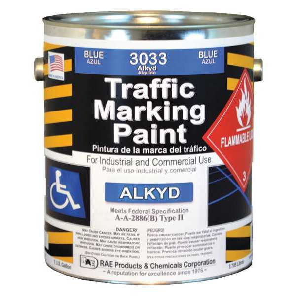 Traffic Zone Marking Paint,  1 gal.,  Handicap Blue,  Alkyd Solvent -Based