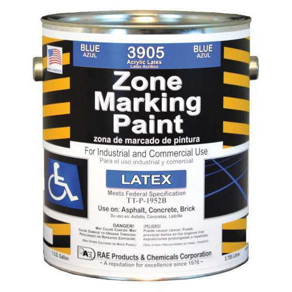 Traffic Zone Marking Paint,  1 gal.,  Handicap Blue,  Latex Acrylic -Based