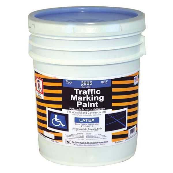 Traffic Zone Marking Paint,  5 gal.,  Handicap Blue,  Latex Acrylic -Based