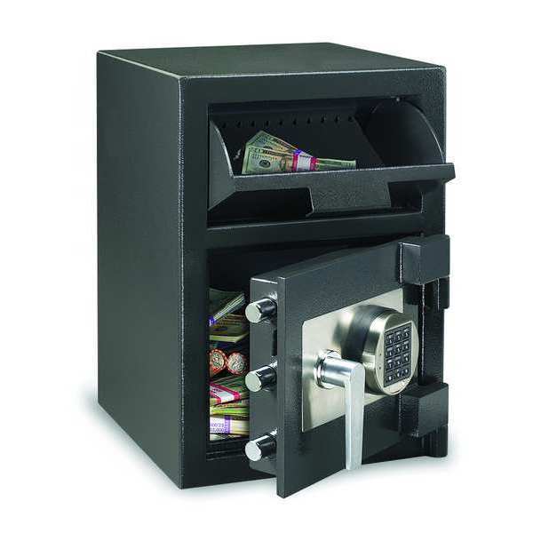 Depository Safe,  with Programmable Electronic w/Time Delay 108 lb,  1.09 cu ft,  Solid Steel