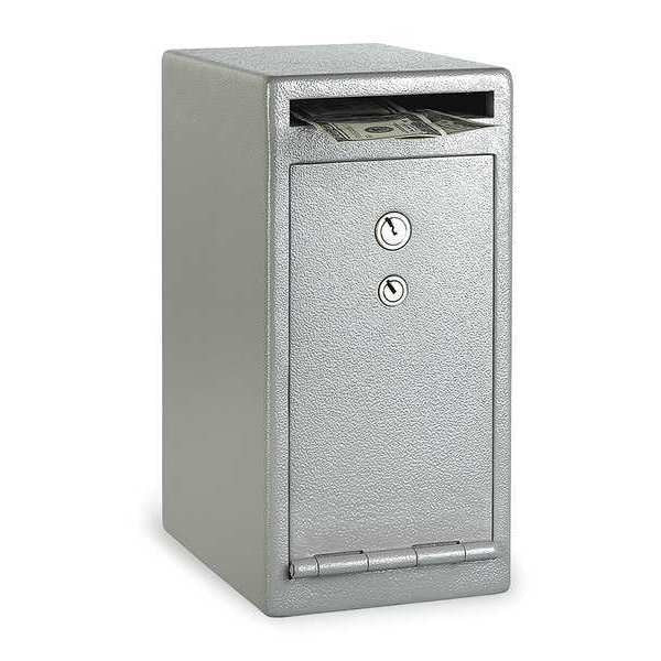 Drop Slot Depository Safe,  with Dual Keyed 29 lb,  0.39 cu ft,  Solid Steel