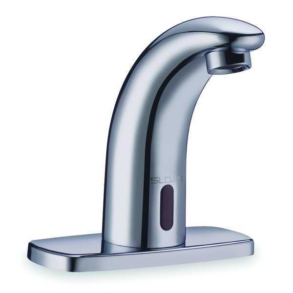 Sensor Single Hole Mount,  1 Hole Mid Arc Bathroom Faucet,  Polished chrome