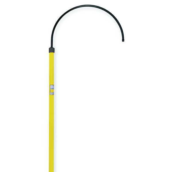 Rescue Hook,  6 ft,  Yellow,  Fiberglass with Aluminum Bronze Alloy Head