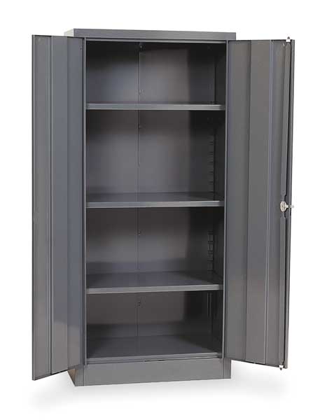 24 ga. ga. Steel Storage Cabinet,  30 in W,  66 in H,  Stationary