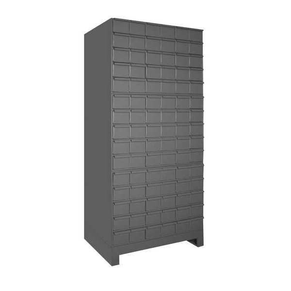 Prime Cold Rolled Steel Enclosed Bin Shelving,  34 in W x 68 3/8 in H x 12 1/4 in D,  15 Shelves