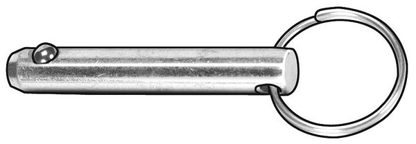 Ring Pin, Detent, 1/4x2 1/2 In, PK10