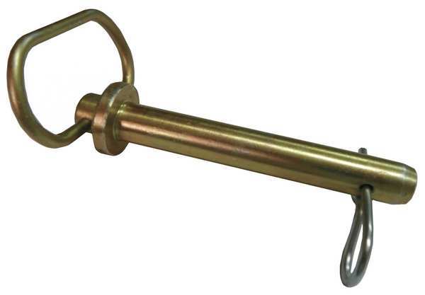 Hitch Pin, Std, Stl, Zinc, 3/4x4 3/4 L