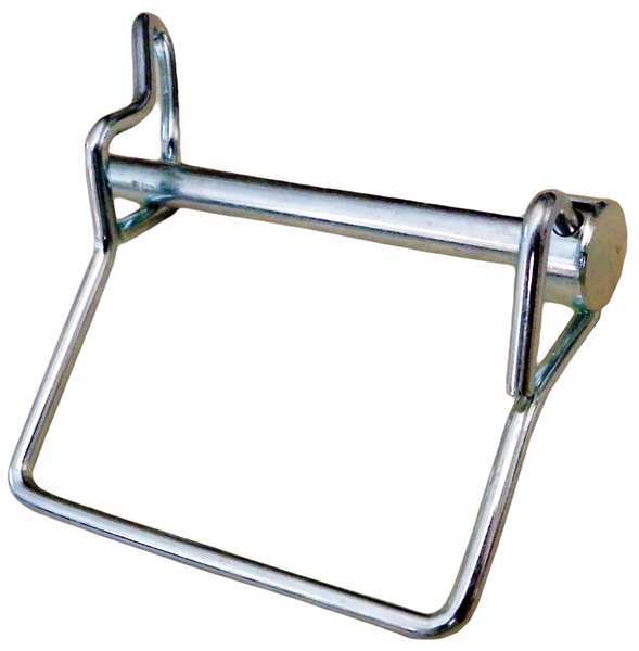 Safety Pin,  Low Carbon Steel,  Not Graded,  Zinc Plated,  1/4 in Pin Dia,  2 1/2 in Usbl L,  3 in L,  5 PK