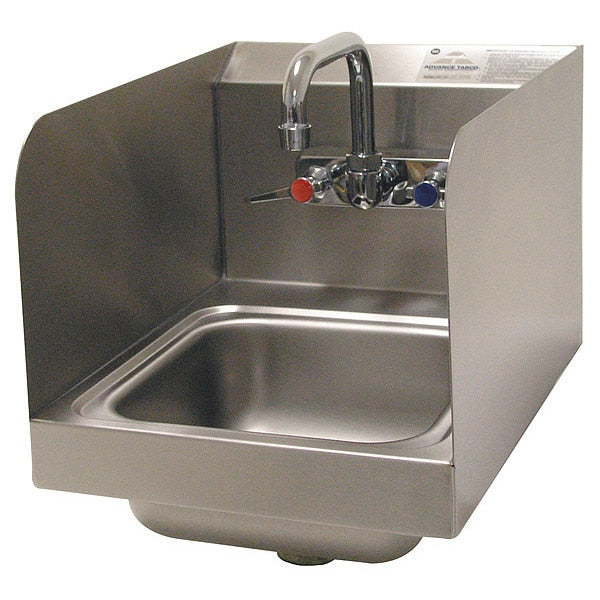 Hand Sink, Stainless Steel, Wall, 12 In. W