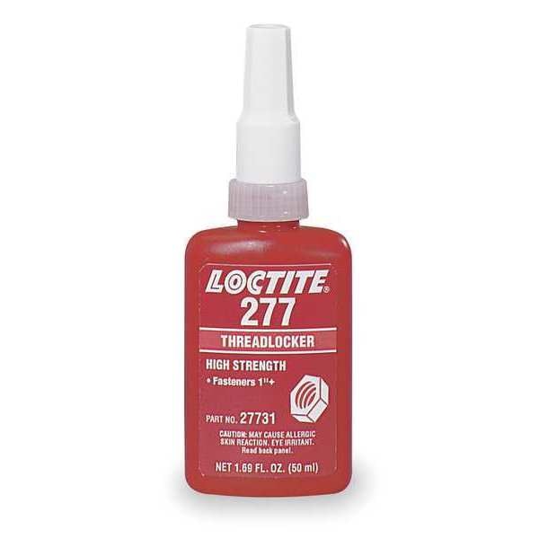 Threadlocker,  LOCTITE 277,  Red,  High Strength,  Liquid,  250 mL Bottle