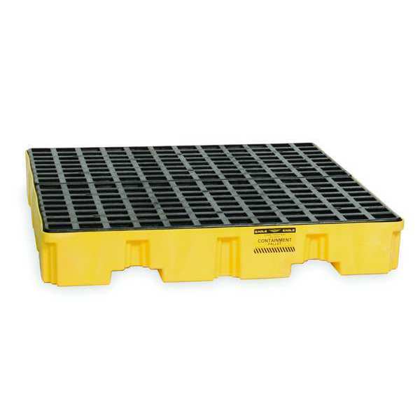 Drum Spill Containment Pallet,  66 gal Spill Capacity,  4 Drum,  8000 lb.,  High Density Polyethylene