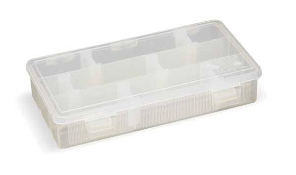 Adjustable Compartment Box with 3 to 9 compartments,  Plastic,  1 1/2 in H x 3-3/8 in W
