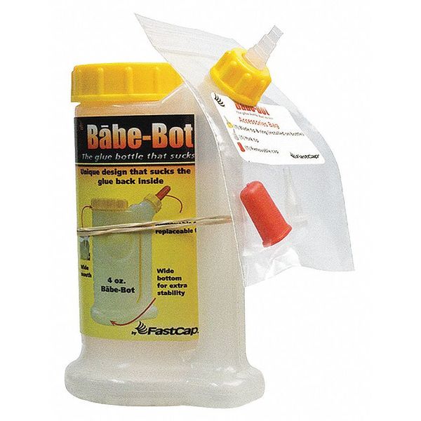 Glue Dispenser,  Yellow/White,  4 oz,  Plastic