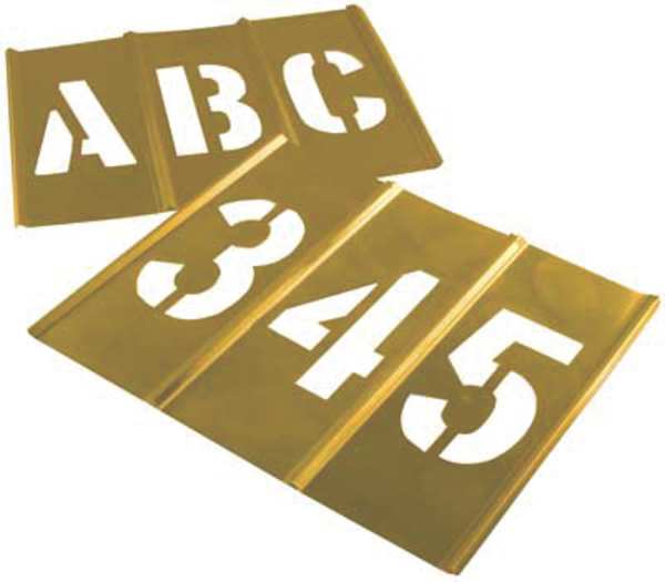Stencil Set, Letters & Numbers, Brass,  10156