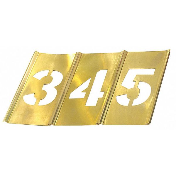 Stencil Set, Numbers, Brass,  10013