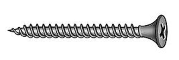 Drywall Screw,  #10 x 5 in,  Steel Flat Head Phillips Drive,  100 PK