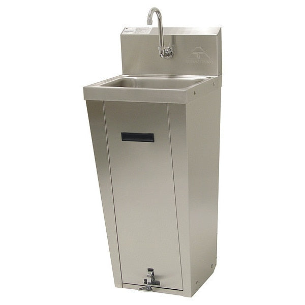Hand Sink, Flor, 15-1/4 In. L, 17-1/4 In. W