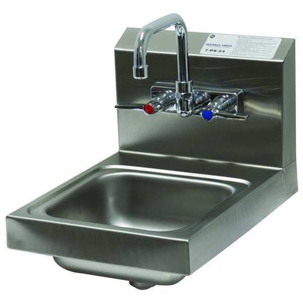Hand Sink, With Faucet, 16 In. L, 12 In. W