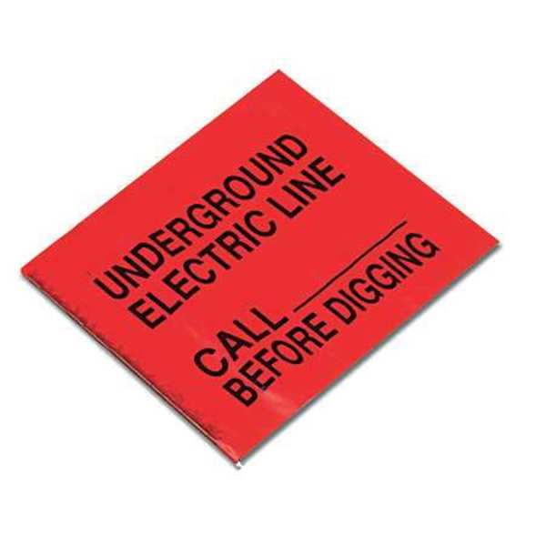 Marking Flag, Red, Electric Line, PVC, PK100