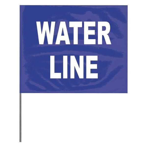 Marking Flag, Blue, Water Line, PVC, PK100