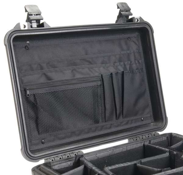 Black Ballistic Nylon Lid Organizer,  20 in W,  11" H