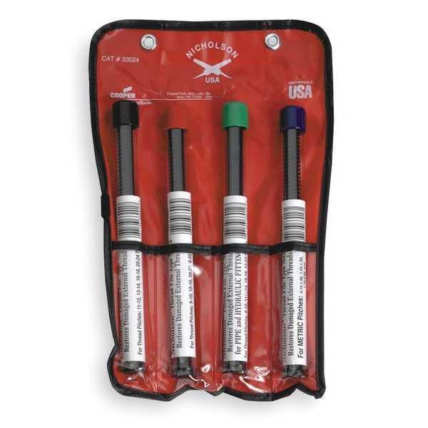 Thread Restoring File Set,  Length 8 3/8 in,  4 piece