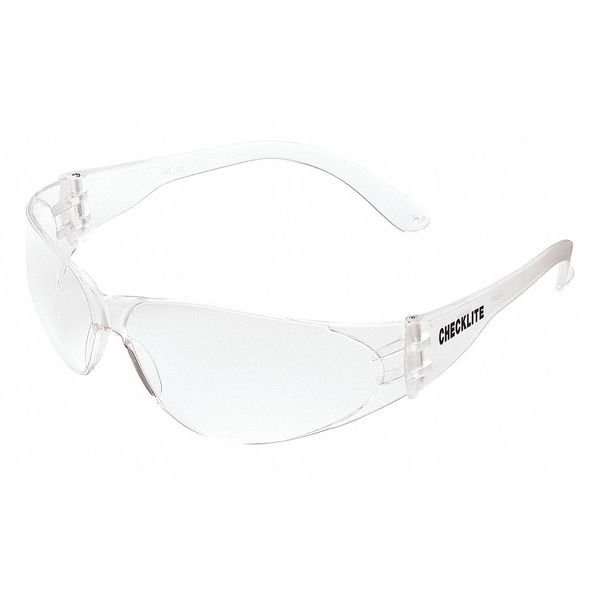 Checklite Safety Glasses,  Anti-Scratch,  Clear Frame,  Clear Lens