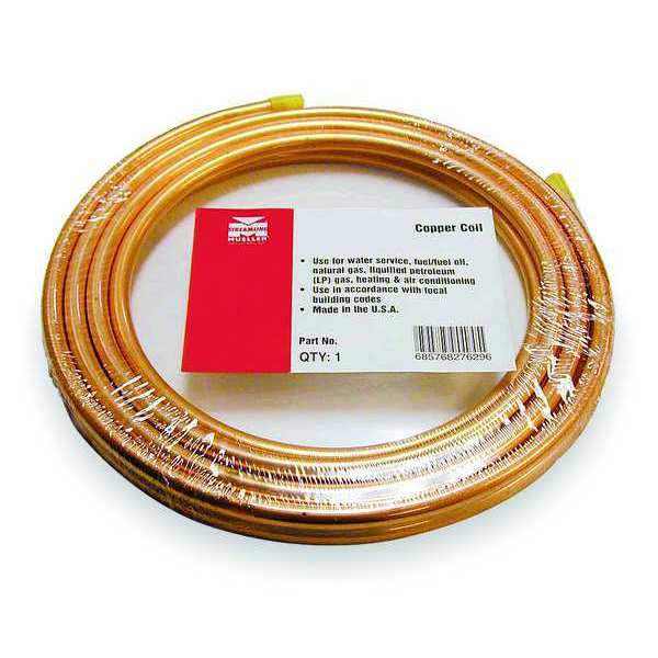 Coil Copper Tubing,  3/4 in Outside Dia,  50 ft Length,  Type ACR