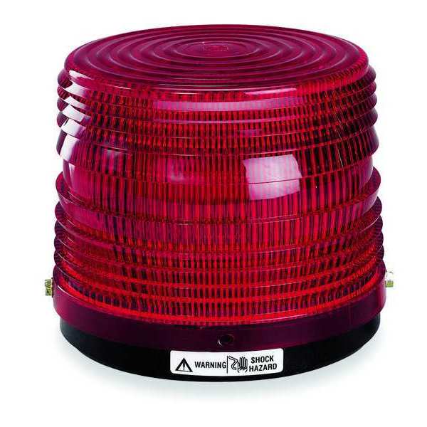 Warning Light, Strobe Tube, Red, 120VAC