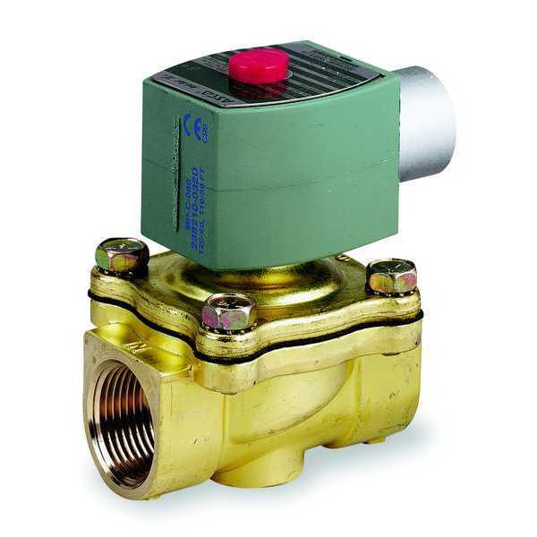 24V AC Brass Solenoid Valve,  Normally Closed,  3/4 in Pipe Size