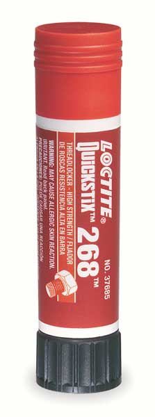 Threadlocker,  LOCTITE 268,  Red,  High Strength,  Solid,  0.32 oz Stick