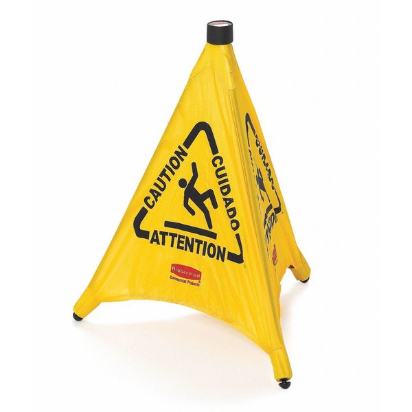 pop-up safety cone,  20 in H,  21 in W,  FG9S0000YEL