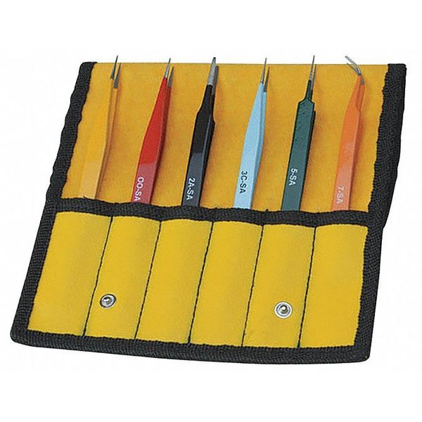 Color-Coded Tweezers Set (6-Piece)