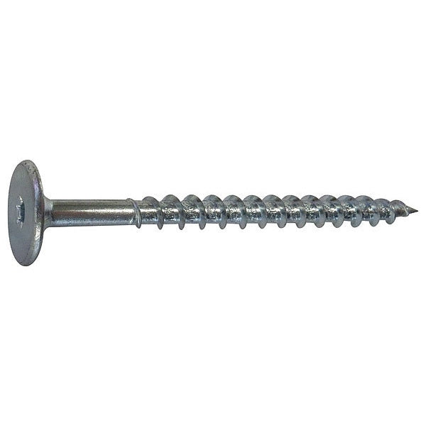 Wood Screw,  #10 x 2-7/16 in,  Zinc Plated Steel Flat Head Torx Drive,  150 PK