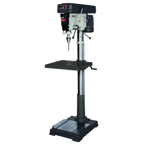 Floor Drill Press,  Belt Drive,  1 hp,  115/230 V,  20 in Swing,  12 Speed