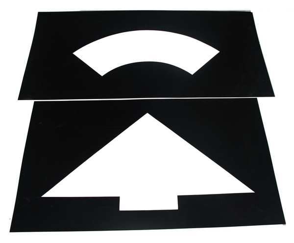 Parking Lot Symbol, Curved Arrow, Plastic