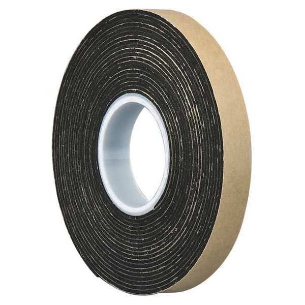 3M 4496B Double Coated Foam Tape 0.5" x 5yd,  Black,  Width: 1/2"