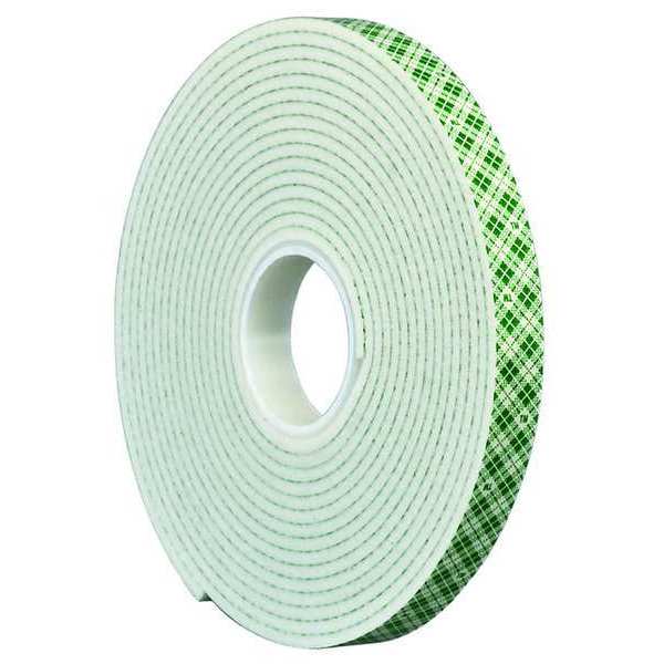 3M 4032 Double Coated Foam Tape 1" x 5yd,  White,  1/32" thick