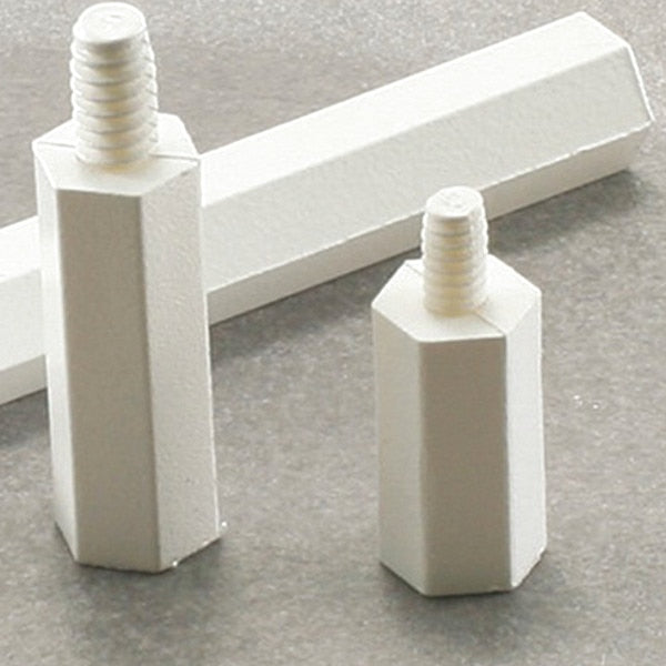 Hex Standoff,  #6-32 Thrd Sz,  1 in L,  1/4 in Thrd L Nylon Plain,  1/4" Hex W