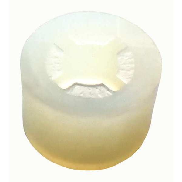 Retaining Spacer,  #10 Screw Size,  Plain Nylon,  9/16 in Overall Lg,  1/2 in Outside Dia